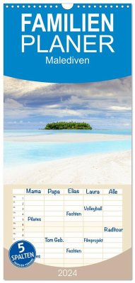 Familienplaner 2024 - Malediven, Perle im Indischen Ozean mit 5 Spalten (Wandkalender, 21 x 45 cm) CALVENDO - Grellmann Photography, Tilo