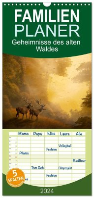 Familienplaner 2024 - Geheimnisse des alten Waldes mit 5 Spalten (Wandkalender, 21 x 45 cm) CALVENDO