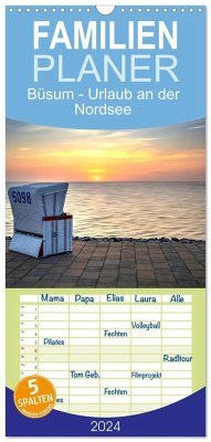 Familienplaner 2024 - Büsum - Urlaub an der Nordsee mit 5 Spalten (Wandkalender, 21 x 45 cm) CALVENDO - Xenikis, Katja