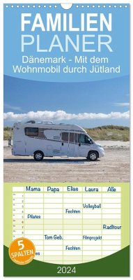 Familienplaner 2024 - Dänemark - Mit dem Wohnmobil durch Jütland mit 5 Spalten (Wandkalender, 21 x 45 cm) CALVENDO