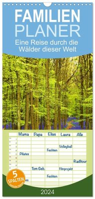 Familienplaner 2024 - Eine Reise durch die Wälder dieser Welt mit 5 Spalten (Wandkalender, 21 x 45 cm) CALVENDO - Monkey, Happy