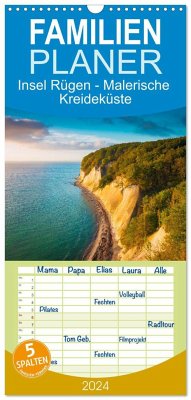 Familienplaner 2024 - Insel Rügen - Malerische Kreideküste mit 5 Spalten (Wandkalender, 21 x 45 cm) CALVENDO - Wasilewski, Martin