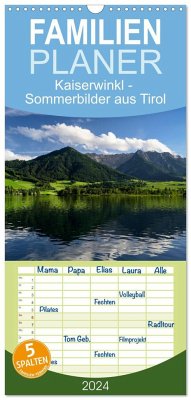 Familienplaner 2024 - Kaiserwinkl - Sommerbilder aus Tirol mit 5 Spalten (Wandkalender, 21 x 45 cm) CALVENDO