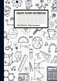 Mathematik Notizbuch Graphisches Papier Notizbuch Notizbuch aus Millimeterpapier - 1/2 Zoll große Quadrate