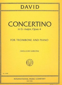 Cover Concertino E flat major op.4 for trombone and piano