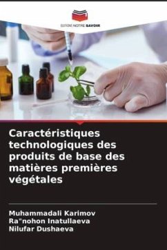 Cover Caractéristiques technologiques des produits de base des matières premières végétales