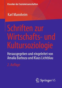 Schriften zur Wirtschafts- und Kultursoziologie (eBook, PDF) - Mannheim, Karl