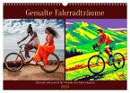 Gemalte Fahrradträume (Wandkalender 2024 DIN A3 quer), CALVENDO Monatskalender