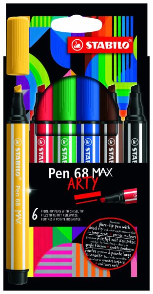 Filzstift STABILO® Pen 68 ARTY brush 10er-Pack