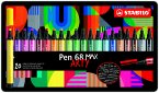 STABILO Pen 68 MAX - ARTY - 20er Metalletui - mit 20 verschiedenen Farben