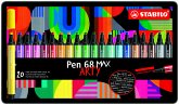 STABILO Pen 68 MAX - ARTY - 20er Metalletui - mit 20 verschiedenen Farben