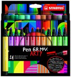 STABILO Pen 68 MAX - ARTY - 24er Pack - mit 24 verschiedenen Farben