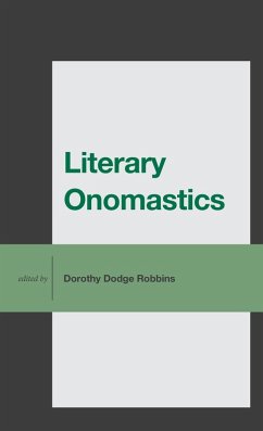 Cover Literary Onomastics (eBook, ePUB)