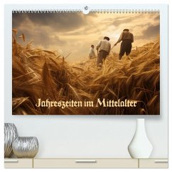 Jahreszeiten im Mittelalter (hochwertiger Premium Wandkalender 2024 DIN A2 quer), Kunstdruck in Hochglanz
