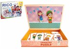 Bino 88126 - Genius Kid, Figuren-Puzzle Rico, Character-Puzzle, magnetisch, 95-teilig