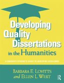 Developing Quality Dissertations in the Humanities (eBook, ePUB)