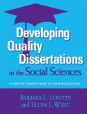 Developing Quality Dissertations in the Social Sciences (eBook, PDF)