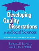 Developing Quality Dissertations in the Social Sciences (eBook, ePUB)