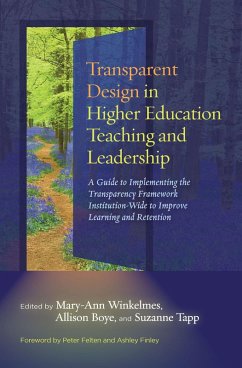 Cover Transparent Design in Higher Education Teaching and Leadership (eBook, PDF)