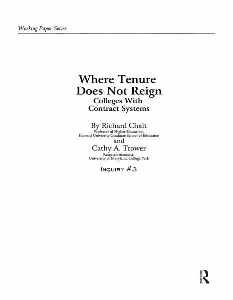 Where Tenure Does Not Reign (eBook, PDF) Where Tenure Does Not Reign (eBook, PDF)