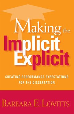 Making the Implicit Explicit (eBook, PDF) - Lovitts, Barbara E.