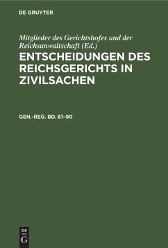 Cover Generalregister zum Band 81-90 (eBook, PDF)