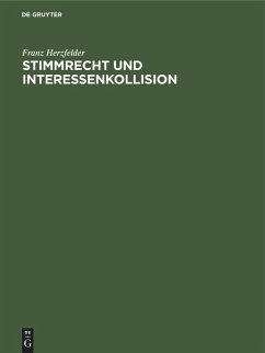 Cover Stimmrecht und Interessenkollision (eBook, PDF)