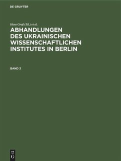Cover Abhandlungen des Ukrainischen Wissenschaftlichen Institutes in Berlin. Band 3 (eBook, PDF)
