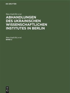 Cover Abhandlungen des Ukrainischen Wissenschaftlichen Institutes in Berlin. Band 2 (eBook, PDF)