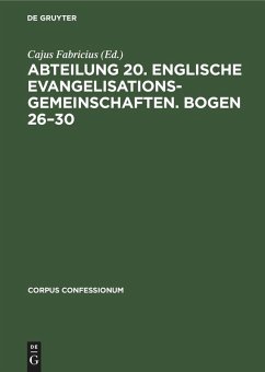 Cover Abteilung 20. Englische Evangelisationsgemeinschaften. Bogen 26-30 (eBook, PDF)