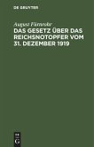 Das Gesetz über das Reichsnotopfer vom 31. Dezember 1919 (eBook, PDF)