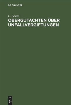 Cover Obergutachten über Unfallvergiftungen (eBook, PDF)