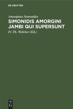 Cover Simonidis Amorgini Jambi qui supersunt (eBook, PDF)
