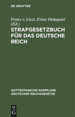 Strafgesetzbuch für das Deutsche Reich (eBook, PDF) Cover Strafgesetzbuch für das Deutsche Reich (eBook, PDF)