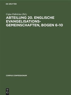 Cover Abteilung 20. Englische Evangelisationsgemeinschaften, Bogen 6-10 (eBook, PDF)