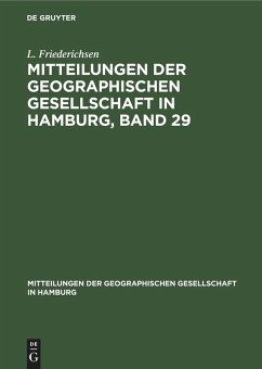 Cover Mitteilungen der Geographischen Gesellschaft in Hamburg, Band 29 (eBook, PDF)
