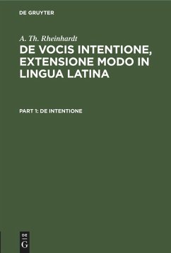 De intentione (eBook, PDF) - Rheinhardt, A. Th.