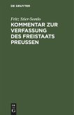 Kommentar zur Verfassung des Freistaats Preußen (eBook, PDF)