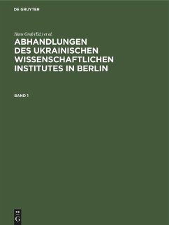 Cover Abhandlungen des Ukrainischen Wissenschaftlichen Institutes in Berlin. Band 1 (eBook, PDF)