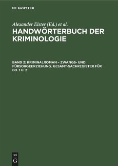 Cover Kriminalroman - Zwangs- und Fürsorgeerziehung. Gesamt-Sachregister für Bd. 1 u. 2 (eBook, PDF)