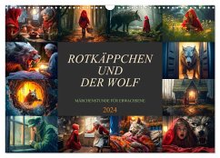 Rotkäppchen und der Wolf (Wandkalender 2024 DIN A3 quer), CALVENDO Monatskalender - Meutzner, Dirk