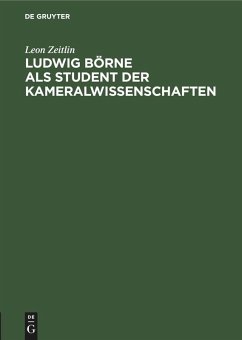 Cover Ludwig Börne als Student der Kameralwissenschaften (eBook, PDF)