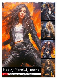 Heavy Metal-Queens. Wilde Rock- und Metal-Girl Paintings (Wandkalender 2024 DIN A2 hoch), CALVENDO Monatskalender