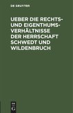 Ueber die Rechts- und Eigenthums-Verhältnisse der Herrschaft Schwedt und Wildenbruch (eBook, PDF)