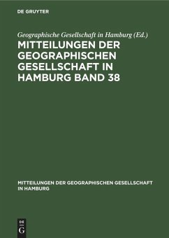 Cover Mitteilungen der Geographischen Gesellschaft in Hamburg Band 38 (eBook, PDF)