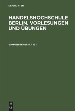 Cover Sommer-Semestar 1911 (eBook, PDF)