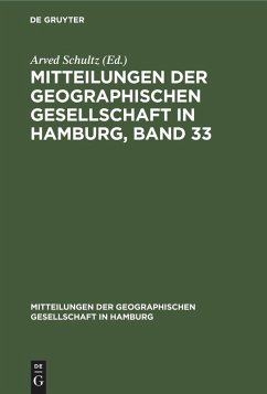 Cover Mitteilungen der Geographischen Gesellschaft in Hamburg, Band 33 (eBook, PDF)