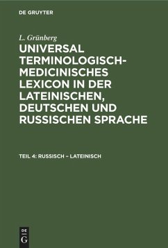 Russisch - Lateinisch (eBook, PDF) - Grünberg, L.