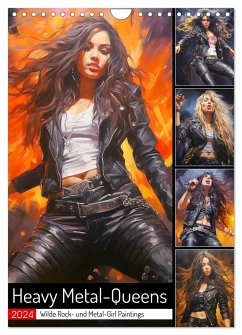 Heavy Metal-Queens. Wilde Rock- und Metal-Girl Paintings (Wandkalender 2024 DIN A4 hoch), CALVENDO Monatskalender - Hurley, Rose