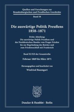 Cover Die auswärtige Politik Preußens 1858-1871.